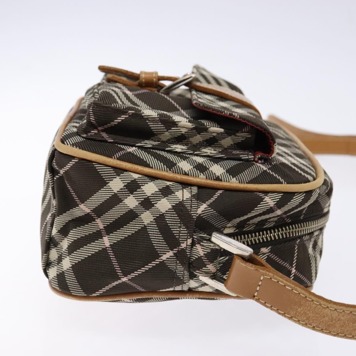 Burberry Nova Check Blue Label Canvas Brown Canvas Shoulder Bag Bag (Pre-Owned)