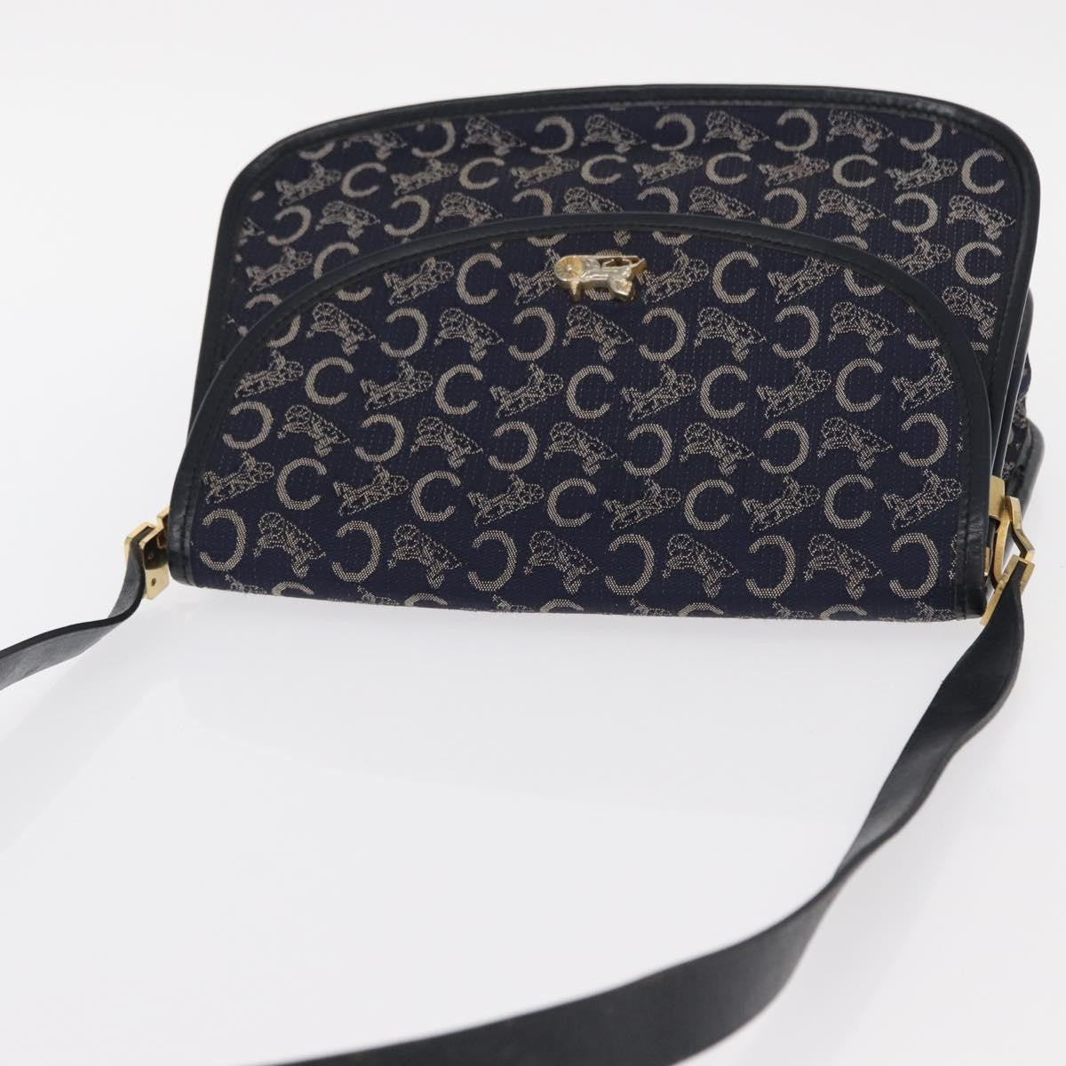 Celine C Sulky Canvas Navy Canvas Shoulder Bag Bag (Pre-Owned)