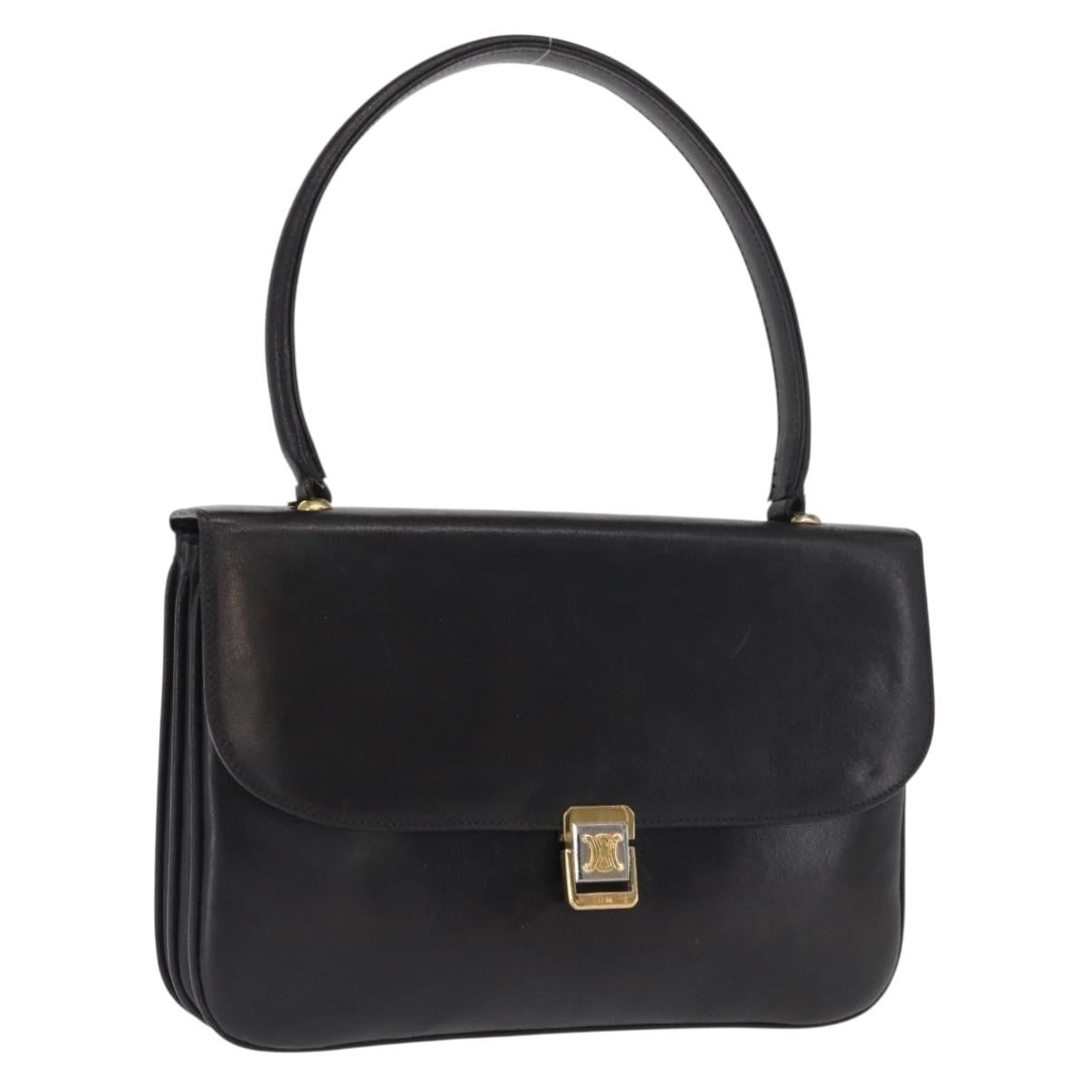 Celine Handbag Leather Black Leather Handbag (Pre-Owned)