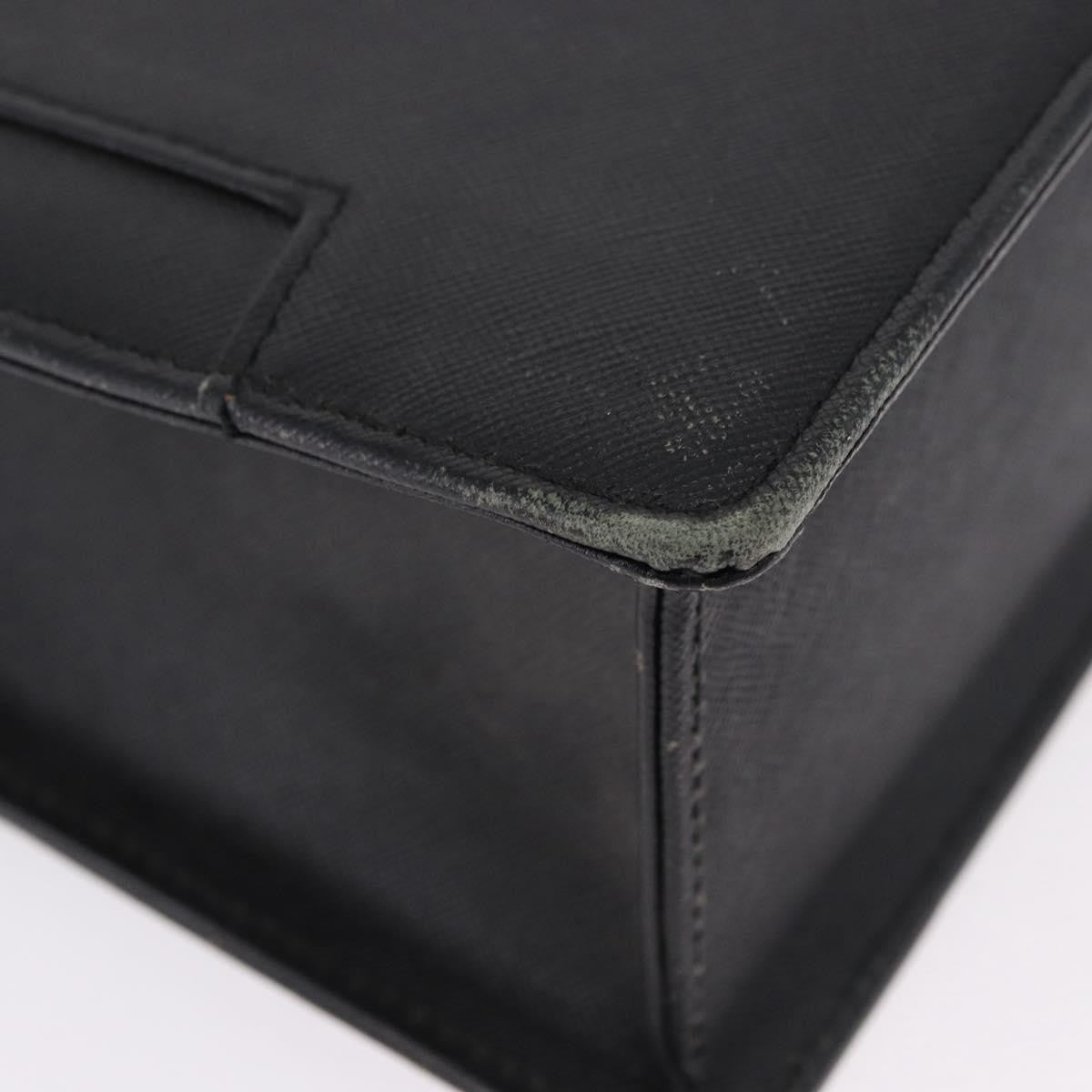Burberry Business Black Leather Black Leather Briefcase Bag (Pre-Owned)