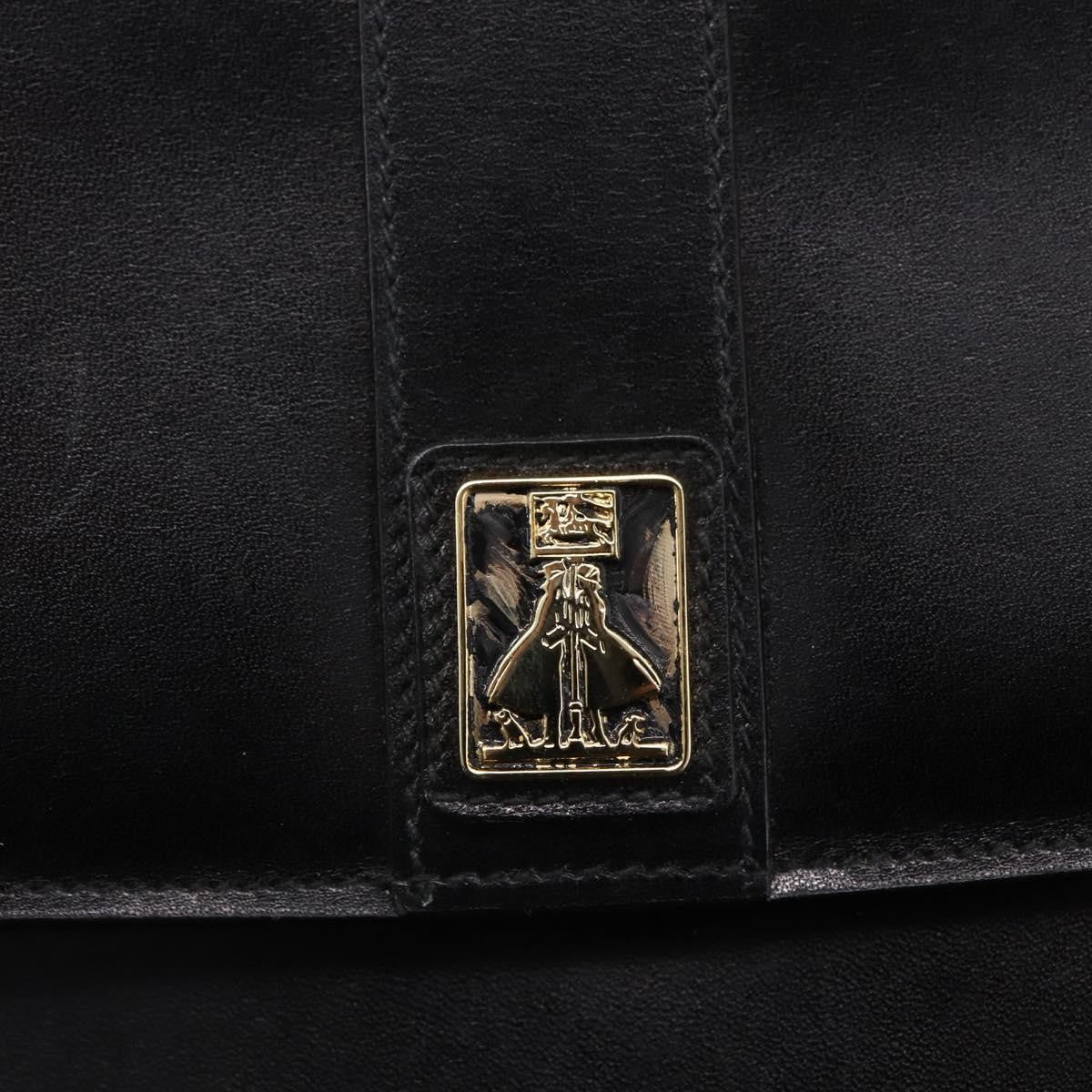 Burberry Nova Check Shoulder Bag Leather Black Leather Shoulder Bag Bag (Pre-Owned)