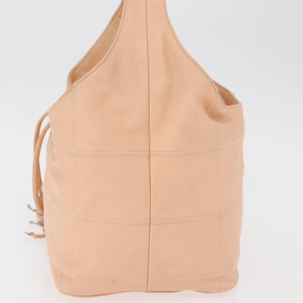 Chanel Square Stitch Tassel Hobo Quilted Leather Pink Leather Handbag (Pre-Owned)