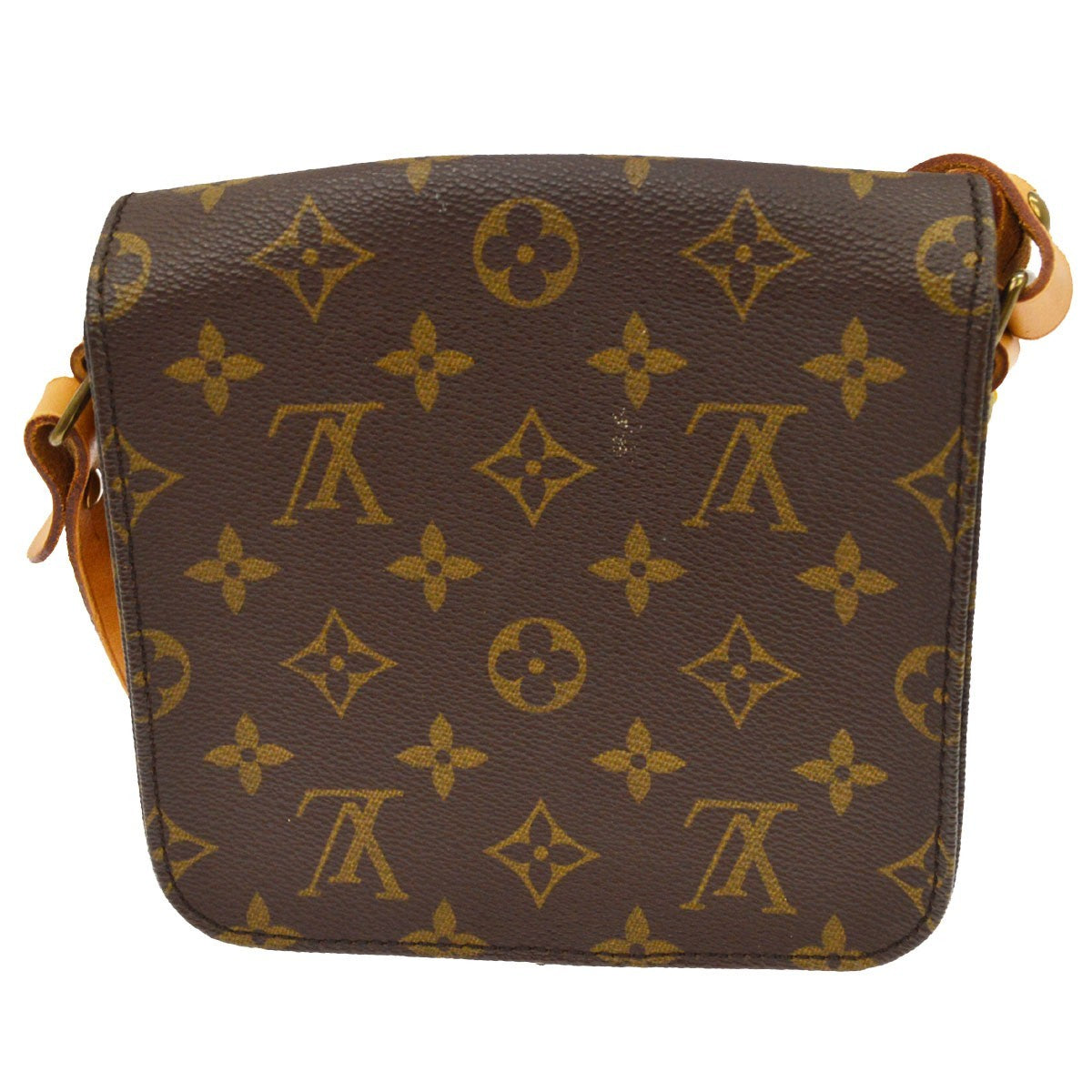 Louis Vuitton Cartouchiere Monogram Canvas Brown Canvas Handbag (Pre-Owned)
