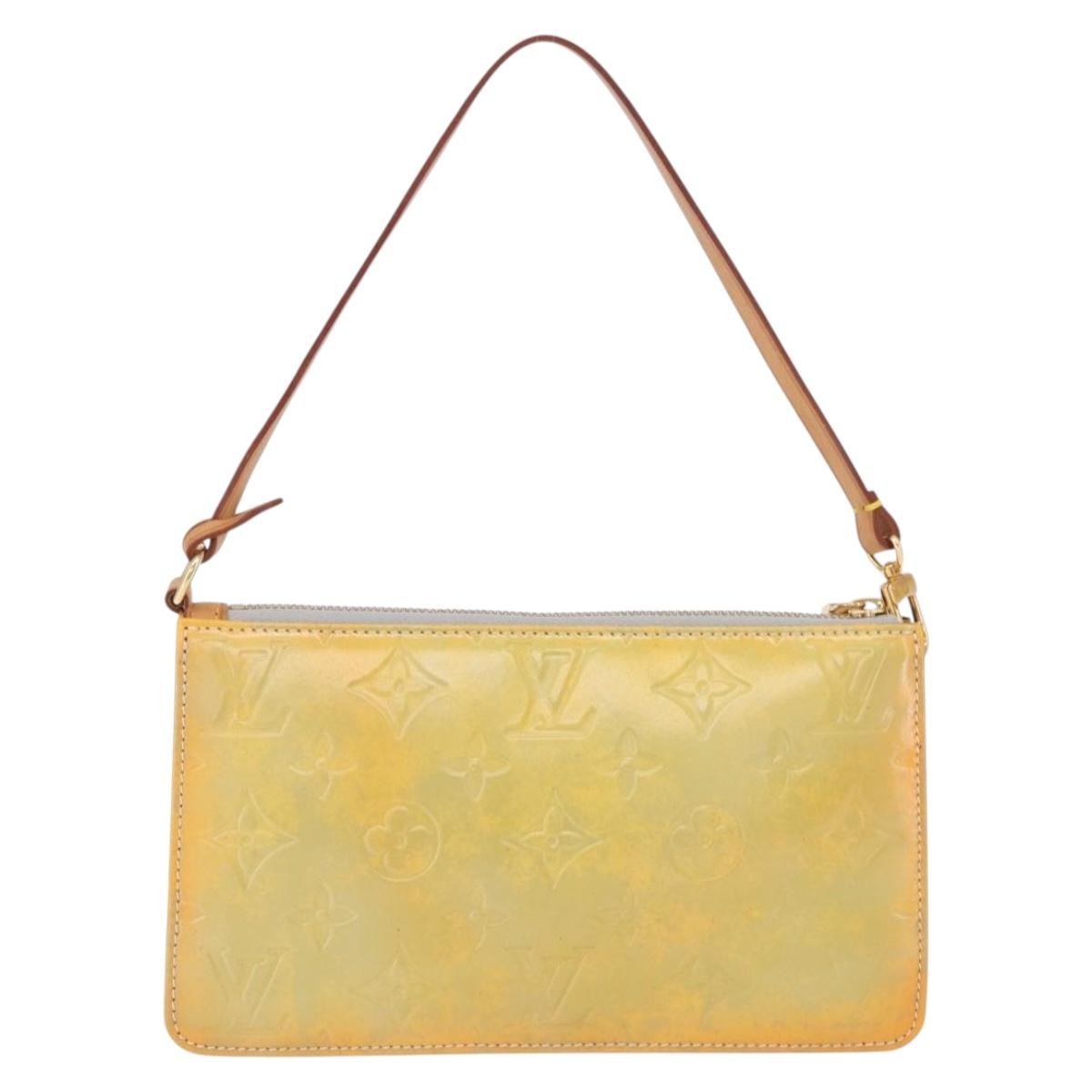 Louis Vuitton Lexington Pochette Monogram Vernis Yellow Patent_Leather Clutche & Pouche Bag (Pre-Owned)