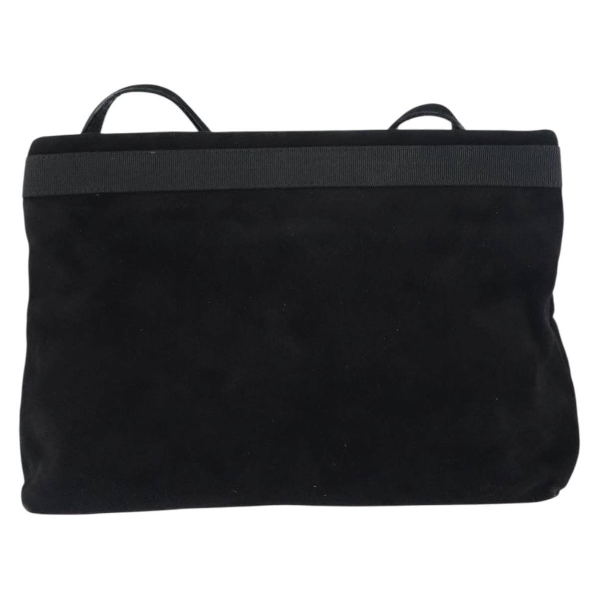 Salvatore Ferragamo Vala Suede Black Suede Shoulder Bag Bag (Pre-Owned)