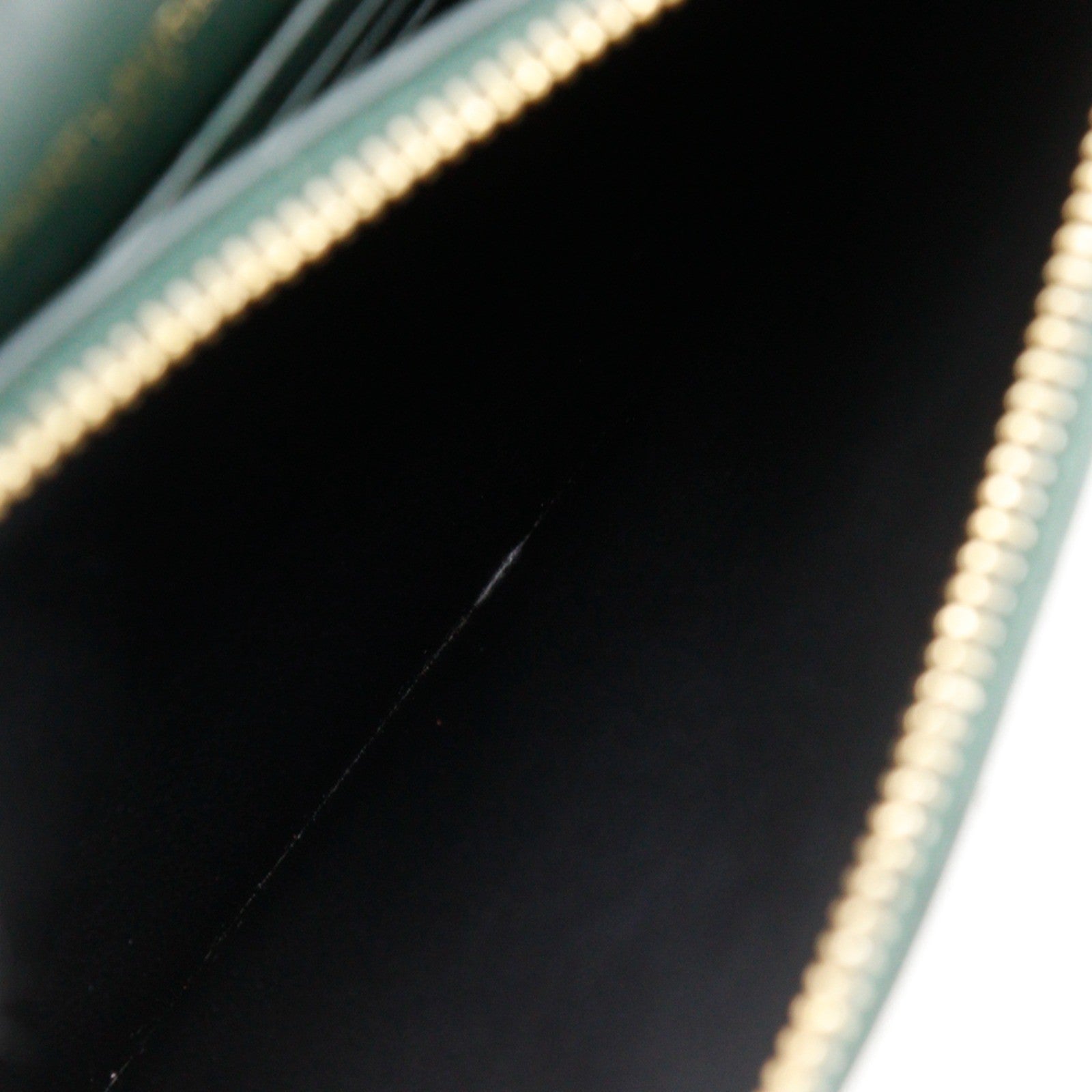 Saint Laurent Classic Monogram Tassel Chain Leather Green Leather Clutche & Pouche Bag (Pre-Owned)