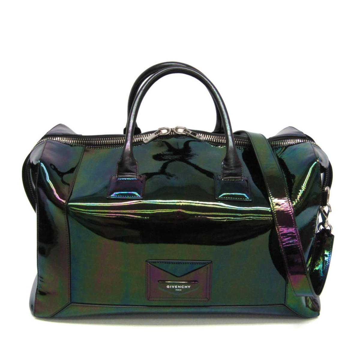 Givenchy Lucrezia Boston Bag Iridiscent Leather Multicolour Leather Crossbody Bag Bag (Pre-Owned)