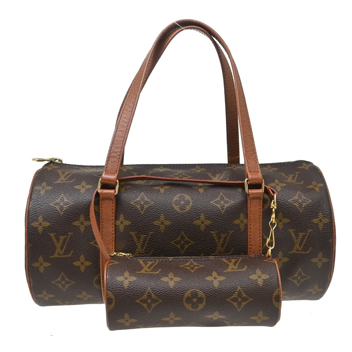 Louis Vuitton Papillon Monogram Canvas Brown Canvas Handbag (Pre-Owned)
