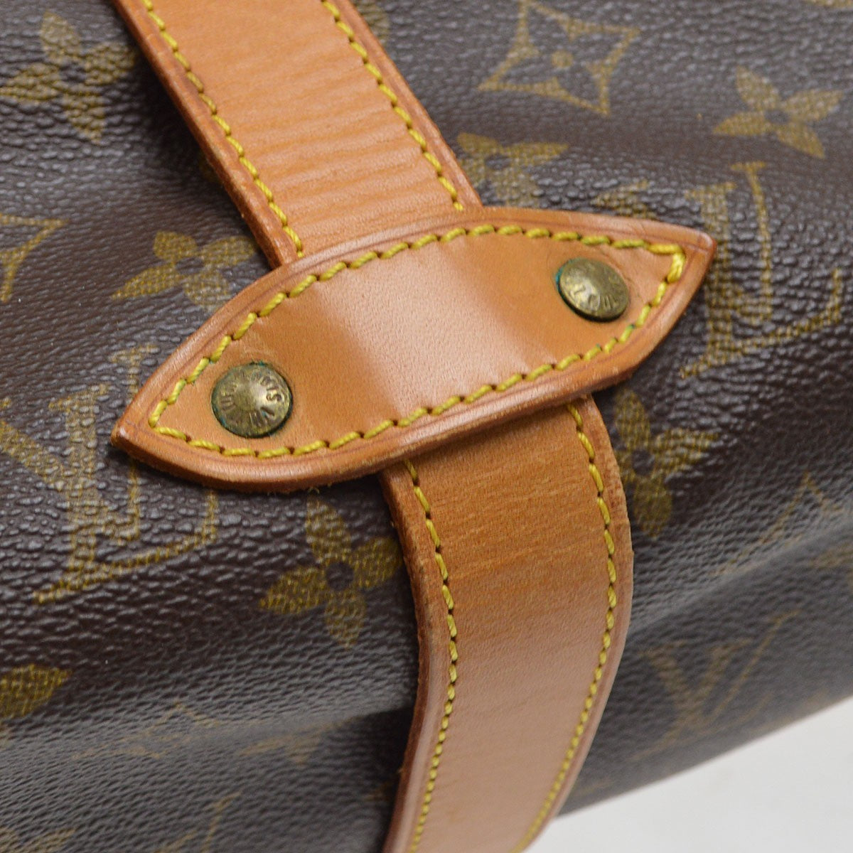 Louis Vuitton Saumur Monogram Canvas Brown Canvas Shoulder Bag Bag (Pre-Owned)