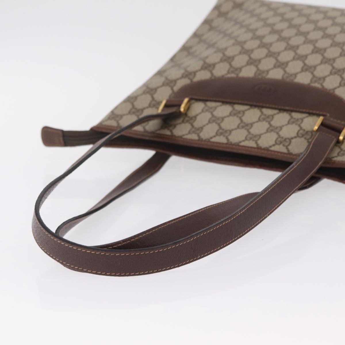 Gucci Vertical Tote Gg Canvas Beige Canvas Tote Bag Bag (Pre-Owned)