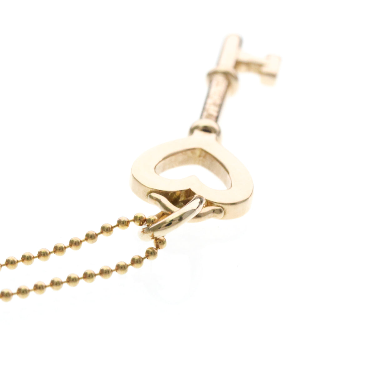 Tiffany & Co. Heart Key Pendant 18K Rose Gold With Diamonds Gold Pink_Gold Necklace Jewelry (Pre-Owned)