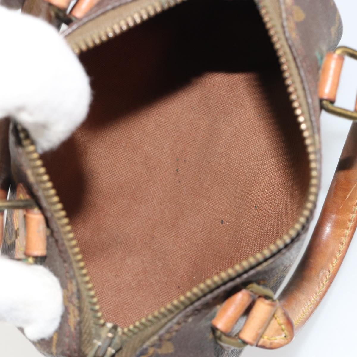 Louis Vuitton Speedy Mini Hl Monogram Canvas Brown Canvas Handbag (Pre-Owned)