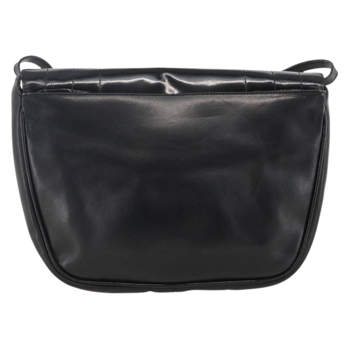 Salvatore Ferragamo Flap Shoulder Patent Leather Black Patent_Leather Shoulder Bag Bag (Pre-Owned)