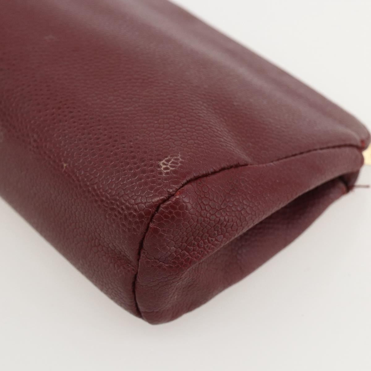 Chanel Vintage Timeless Toiletry Leather Burgundy Calfskin Clutche & Pouche Bag (Pre-Owned)