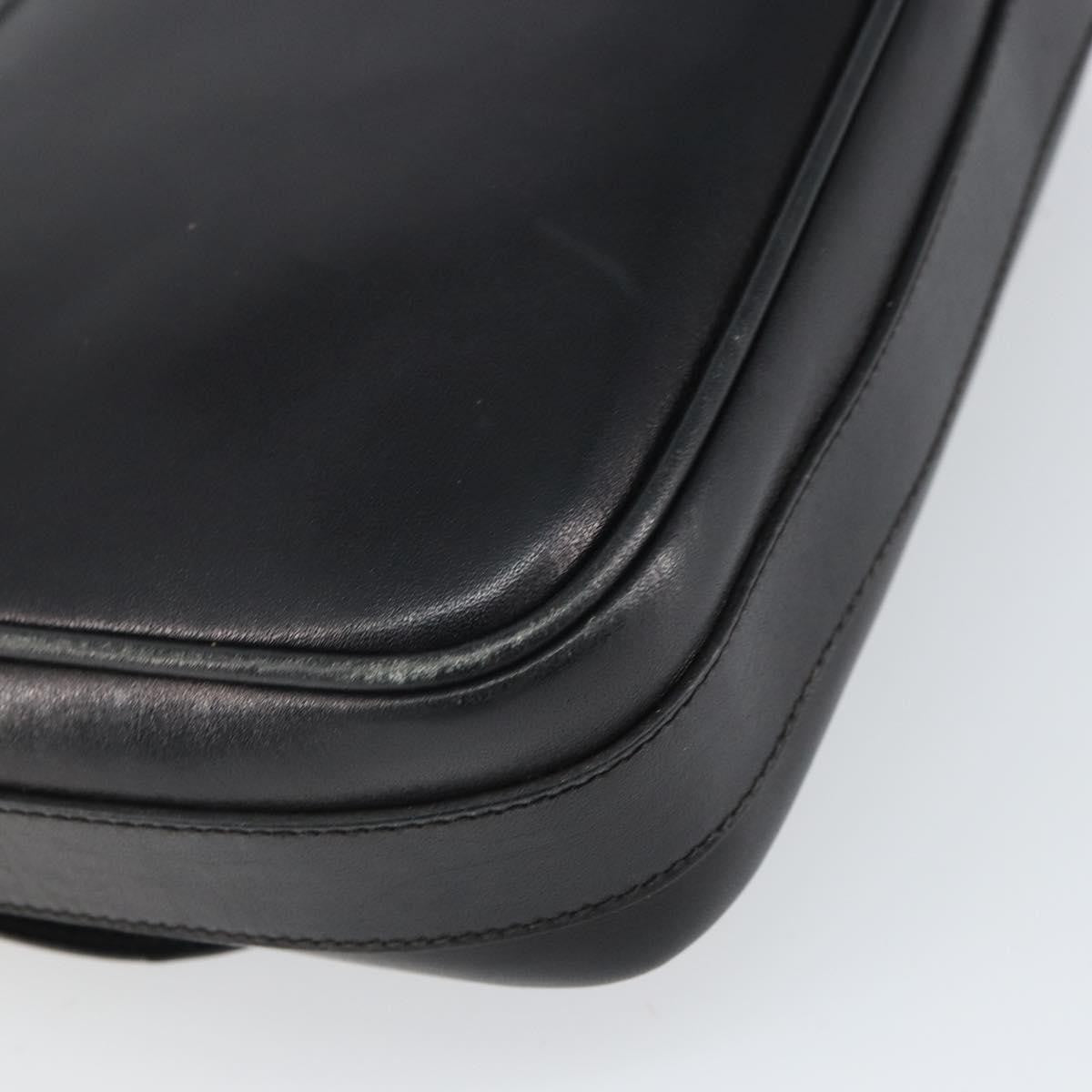 Celine Vintage Leather Black Leather Shoulder Bag Bag (Pre-Owned)
