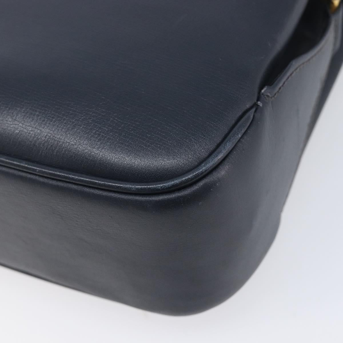 Gucci Shoulder Leather Navy Leather Shoulder Bag Bag (Pre-Owned)