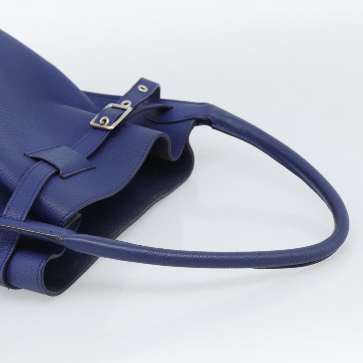 Celine Big Bag Bucket Leather Blue Leather Handbag (Pre-Owned)