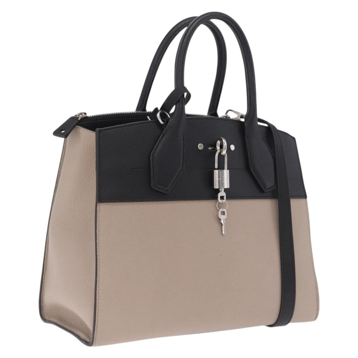 Louis Vuitton City Steamer Leather Beige Leather Handbag (Pre-Owned)