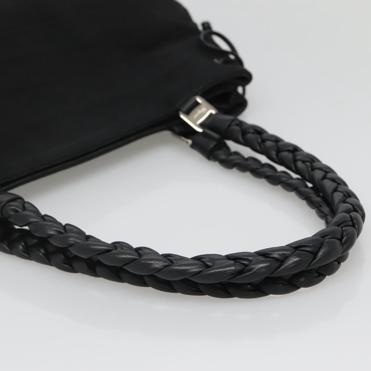 Salvatore Ferragamo Vala Tote Canvas Black Canvas Tote Bag Bag (Pre-Owned)