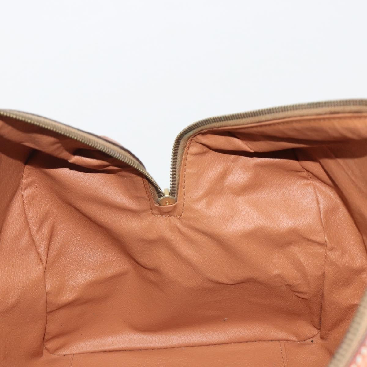 Celine Vintage Duffle Macadam Coated Canvas Brown Canvas Handbag (Pre-Owned)