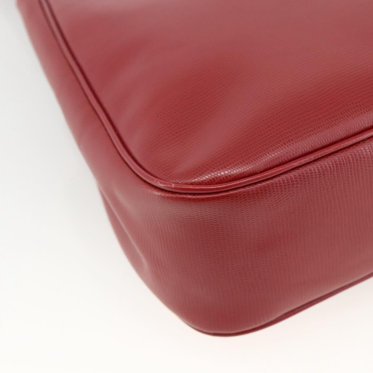 Celine Circle Logo Leather Burgundy Leather Tote Bag Bag (Pre-Owned)