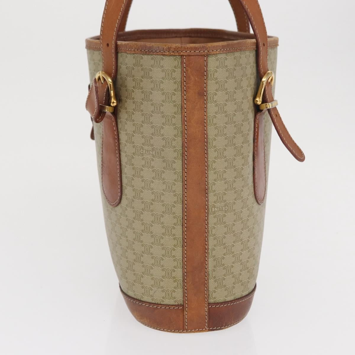 Celine Vintage Macadam Canvas Beige Canvas Backpack Bag (Pre-Owned)