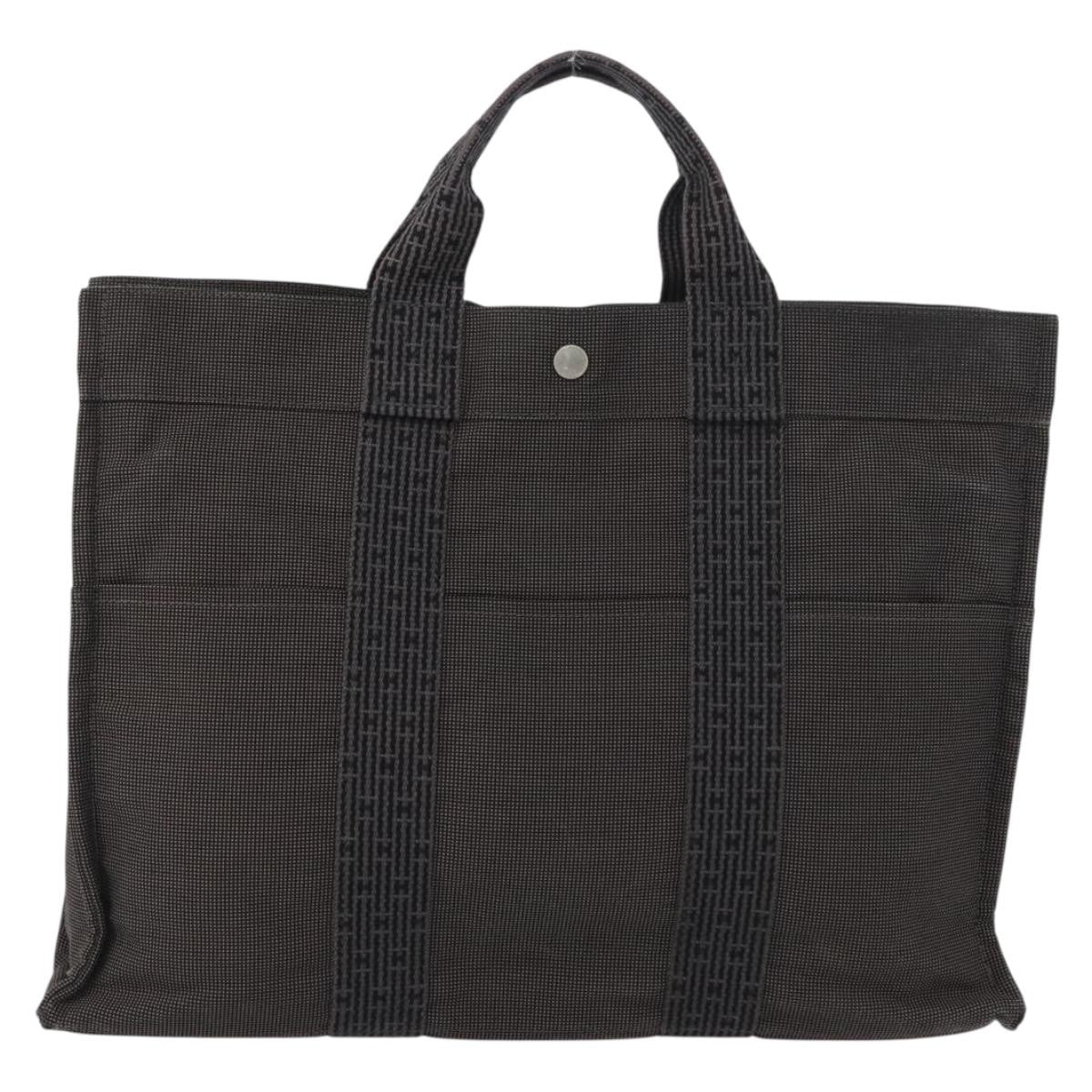 Hermes Fourre-Tout Herline Canvas Gray Canvas Tote Bag Bag (Pre-Owned)