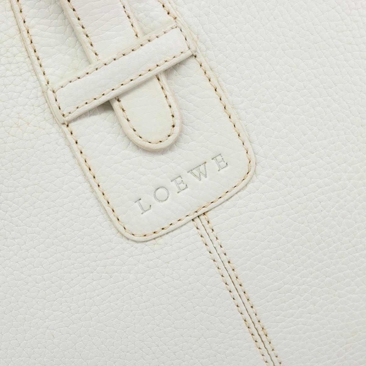 Loewe Senda Leather White Leather Handbag (Pre-Owned)