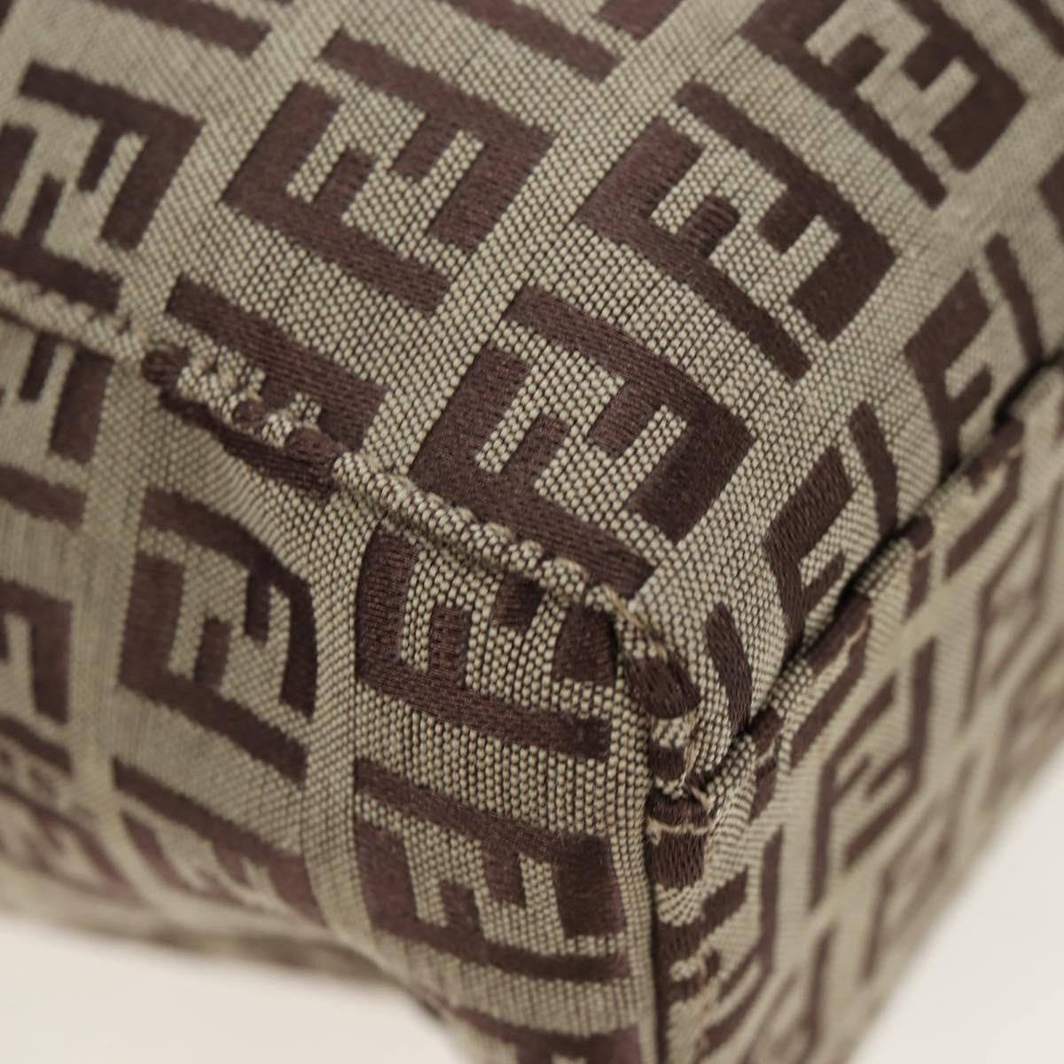 Fendi Vintage Shopping Tote Zucchino Canvas Beige Canvas Shoulder Bag Bag (Pre-Owned)