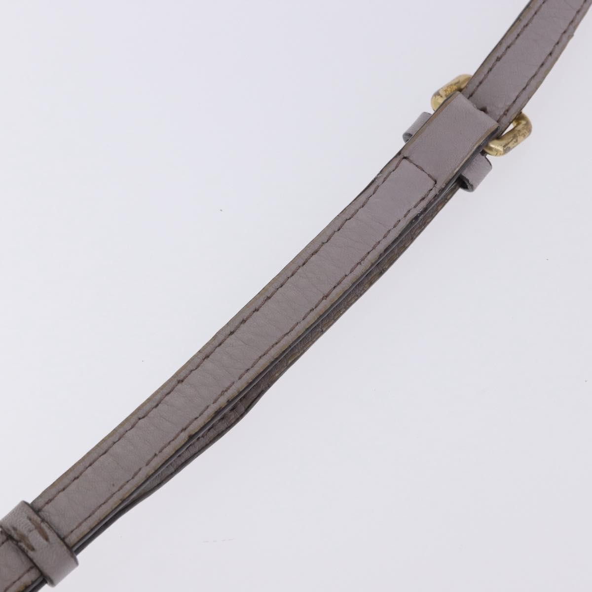 MCM Vintage Leather Gray Leather Handbag (Pre-Owned)