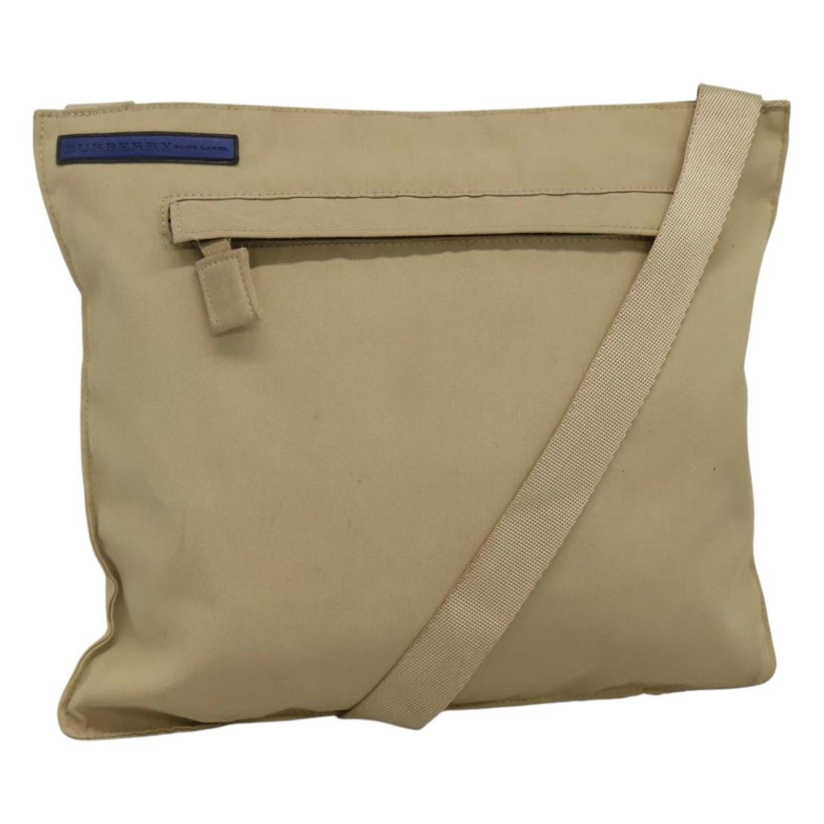 Burberry Blue Label Nylon Beige Nylon Shoulder Bag Bag (Pre-Owned)