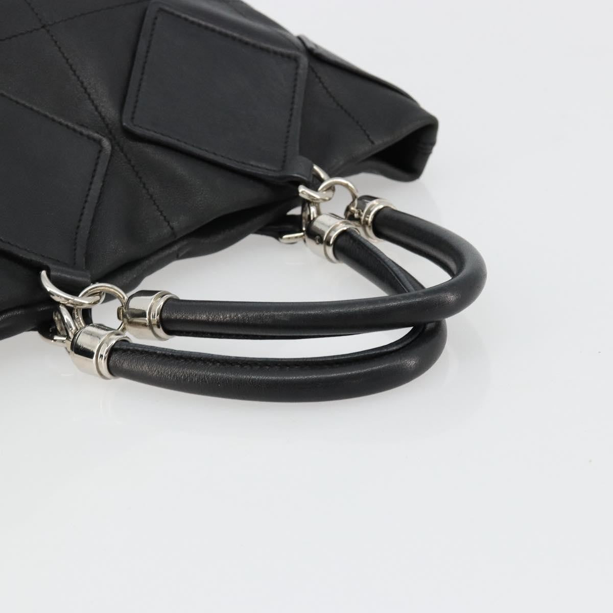 Salvatore Ferragamo Vintage Leather Black Leather Handbag (Pre-Owned)