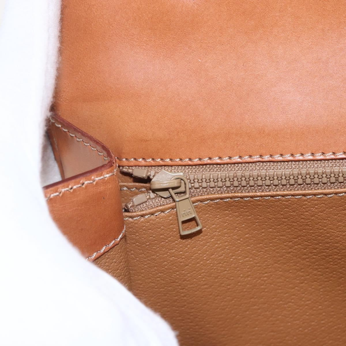 Celine Vintage Macadam Canvas And Leather Beige Canvas Handbag (Pre-Owned)