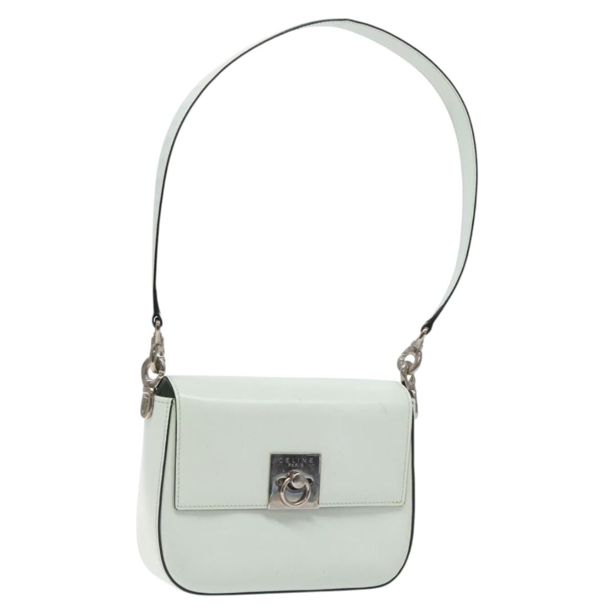 Celine Flap Shoulder Leather Silver Leather Shoulder Bag Bag (Pre-Owned)