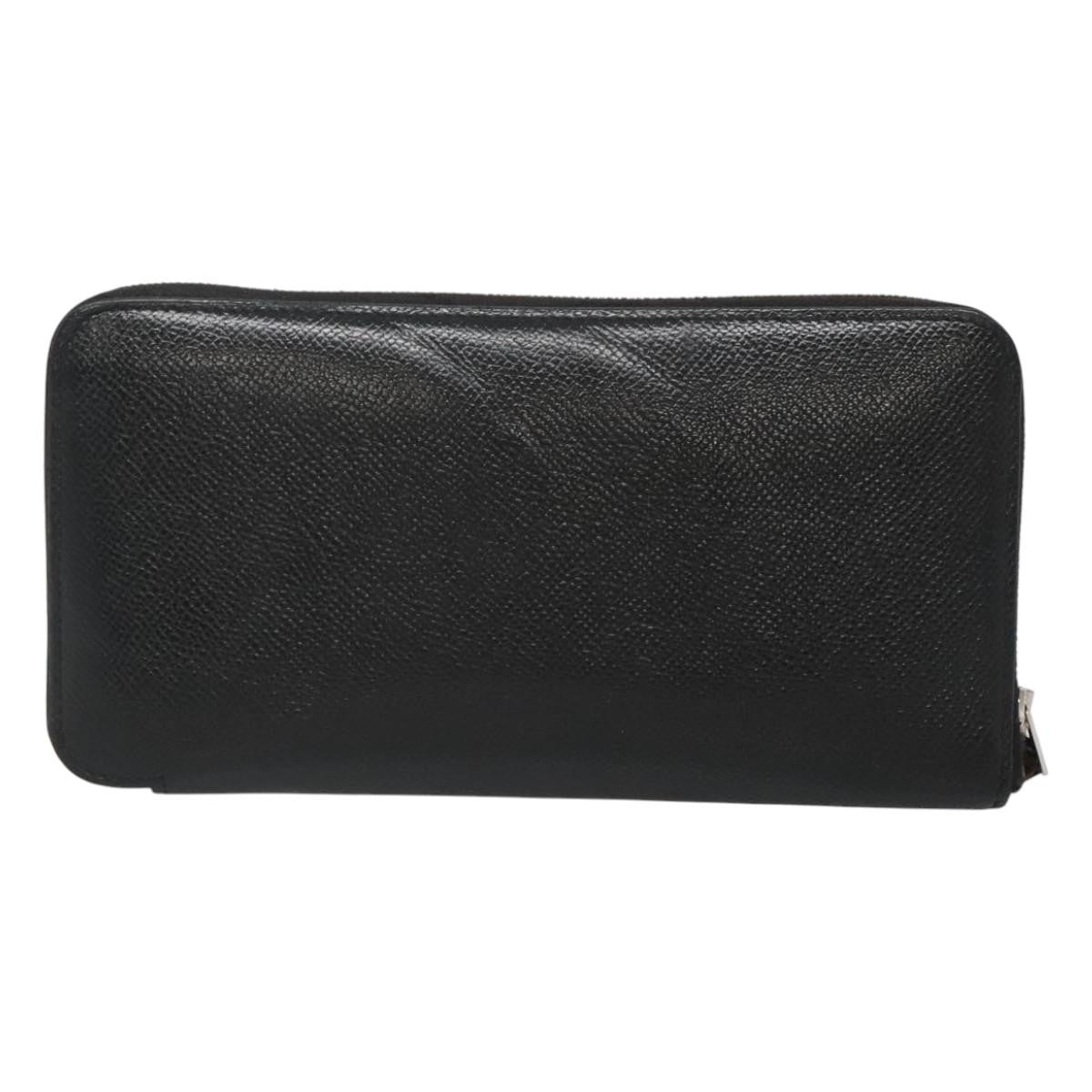 Hermes Azap Zip Around Silk'in Epsom Black Leather Wallets Accessory (Pre-Owned)