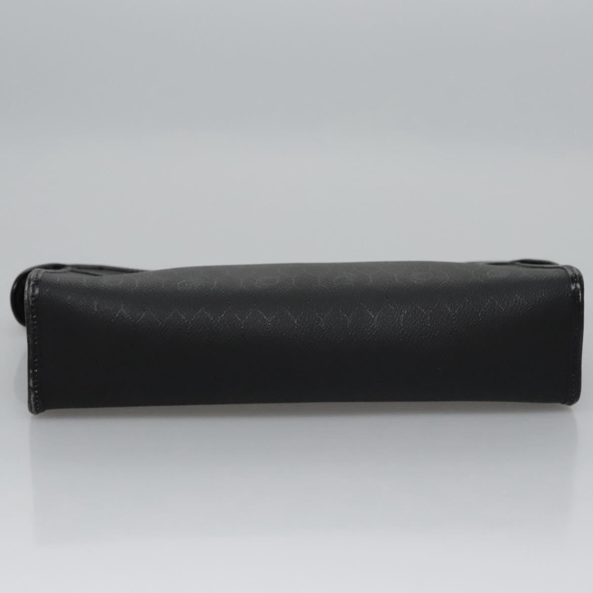 Christian Dior Vintage Honeycomb Zip Coated Canvas Black Canvas Clutche & Pouche Bag (Pre-Owned)