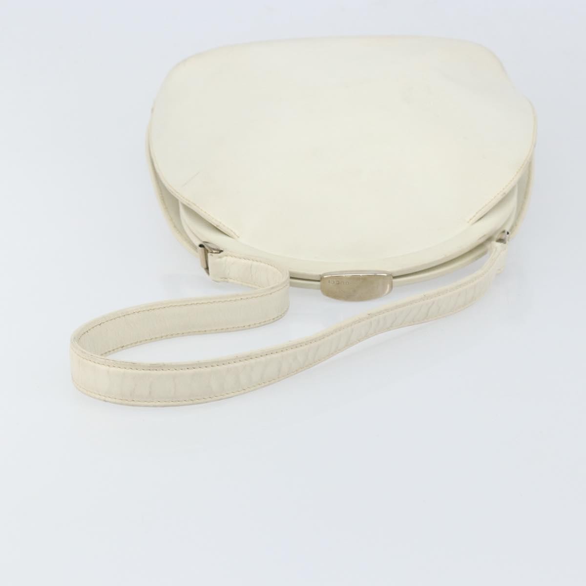 Gucci Vintage Leather White Leather Handbag (Pre-Owned)