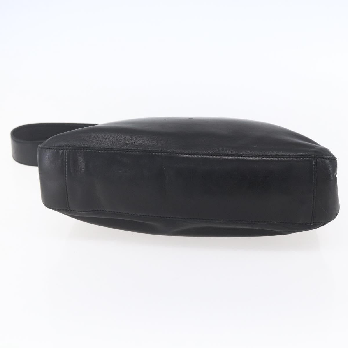 Loewe Anagram Leather Black Leather Shoulder Bag Bag (Pre-Owned)
