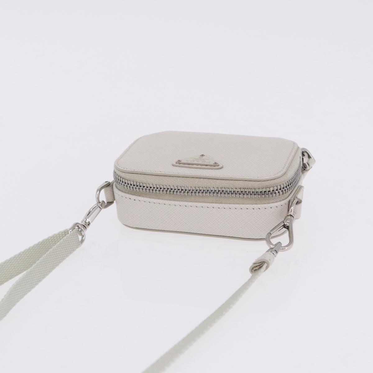Prada Brique Camera Crossbody Bag Saffiano Leather Beige Leather Clutche & Pouche Bag (Pre-Owned)