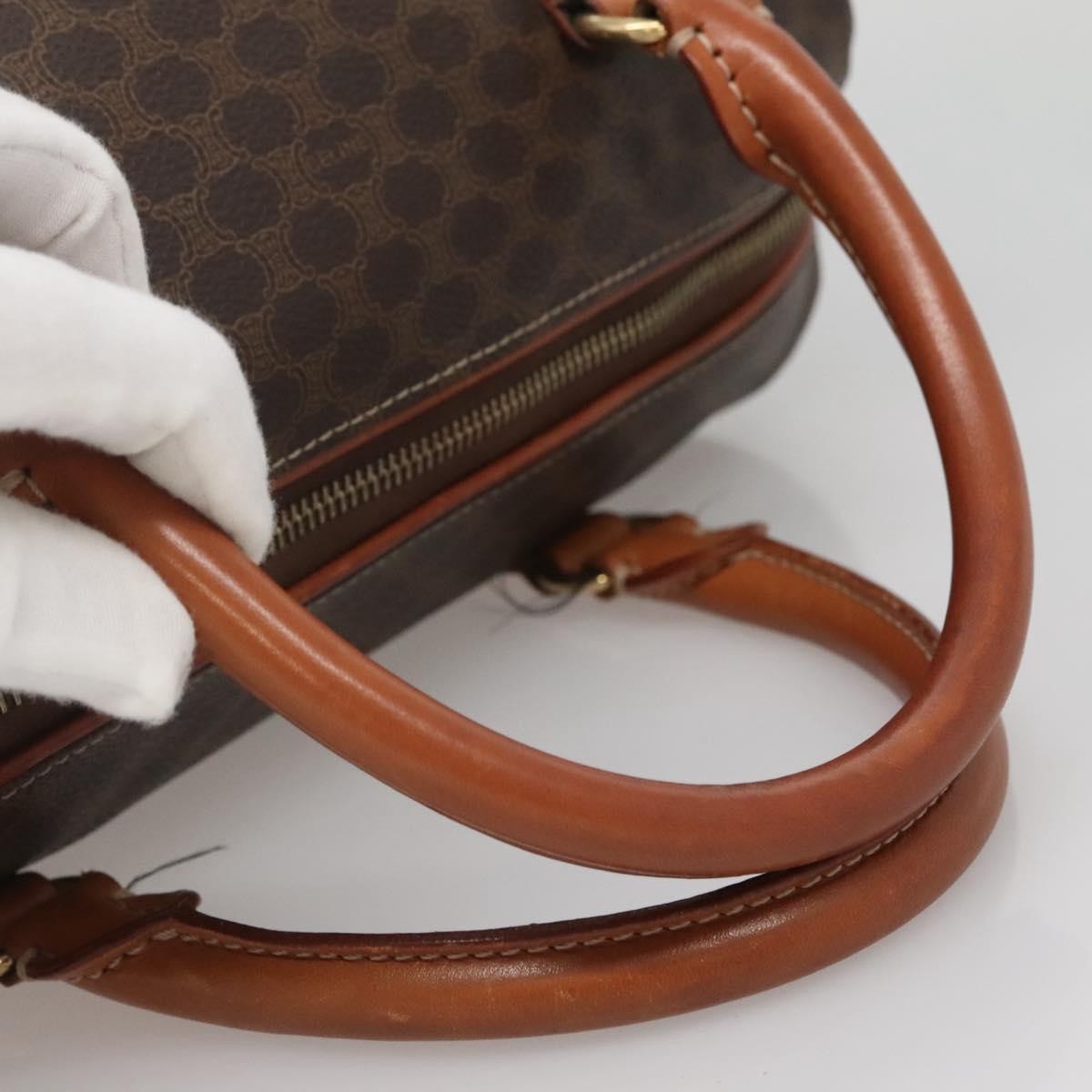 Celine Macadam Macadam With Leather Brown Canvas Bag (Pre-Owned)