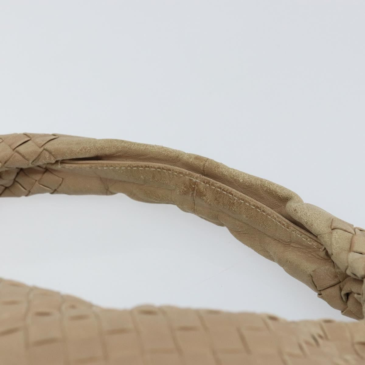 Bottega Veneta Veneta Hobo Intrecciato Nappa Beige Leather Shoulder Bag Bag (Pre-Owned)