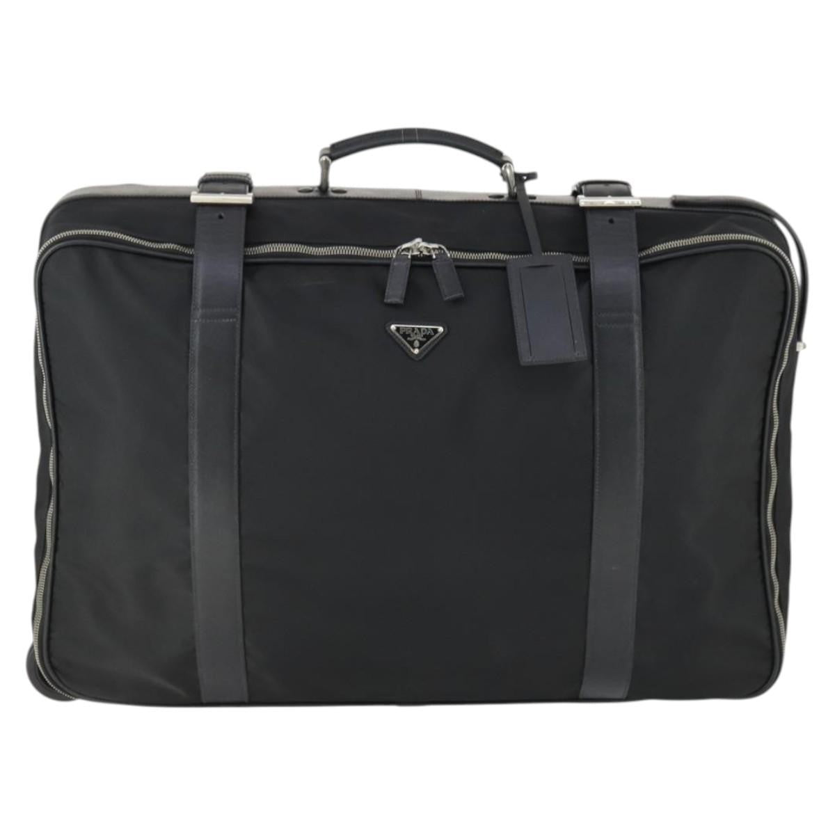 Prada Suitcase Re-Nylon And Saffiano Re-Nylon And Saffiano Black Nylon Travel Bag Bag (Pre-Owned)