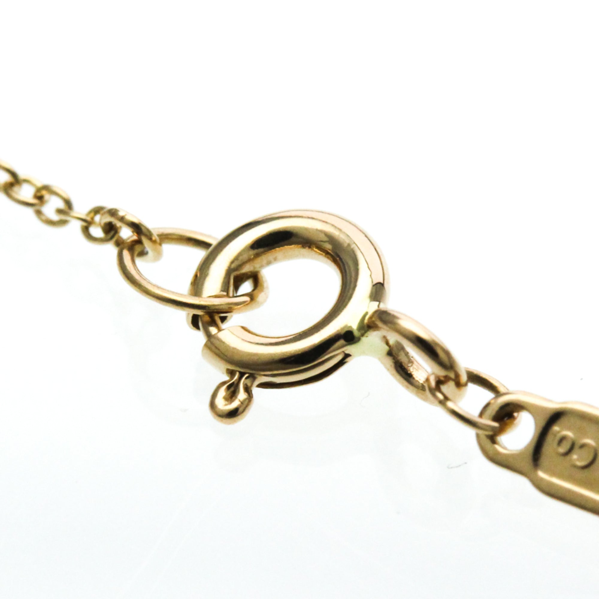 Tiffany & Co. T Circle Pendant 18K Rose Gold With Diamond Gold Pink_Gold Necklace Jewelry (Pre-Owned)