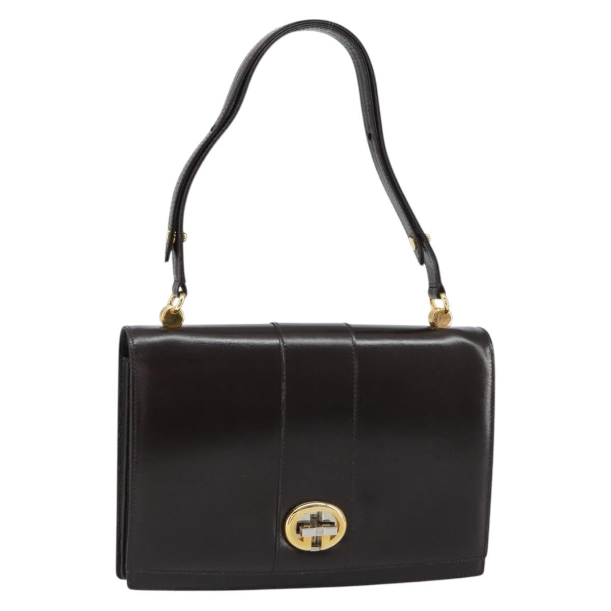 Gucci Vintage Leather Brown Leather Shoulder Bag Bag (Pre-Owned)