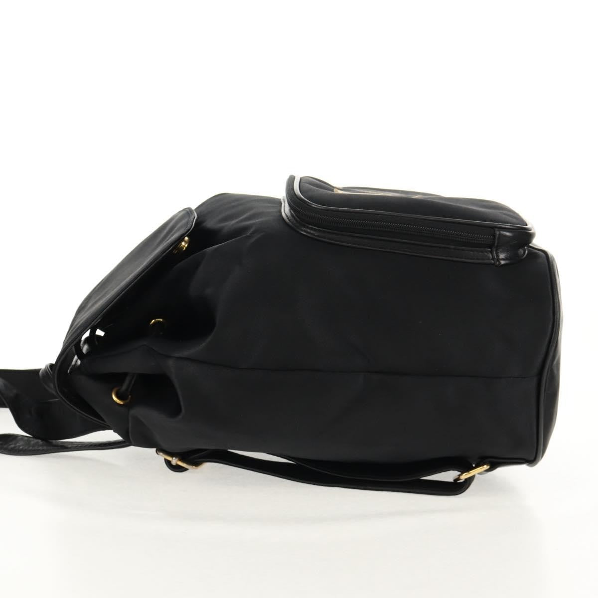 Valentino Garavani Backpack Nylon Black Nylon Backpack Bag (Pre-Owned)