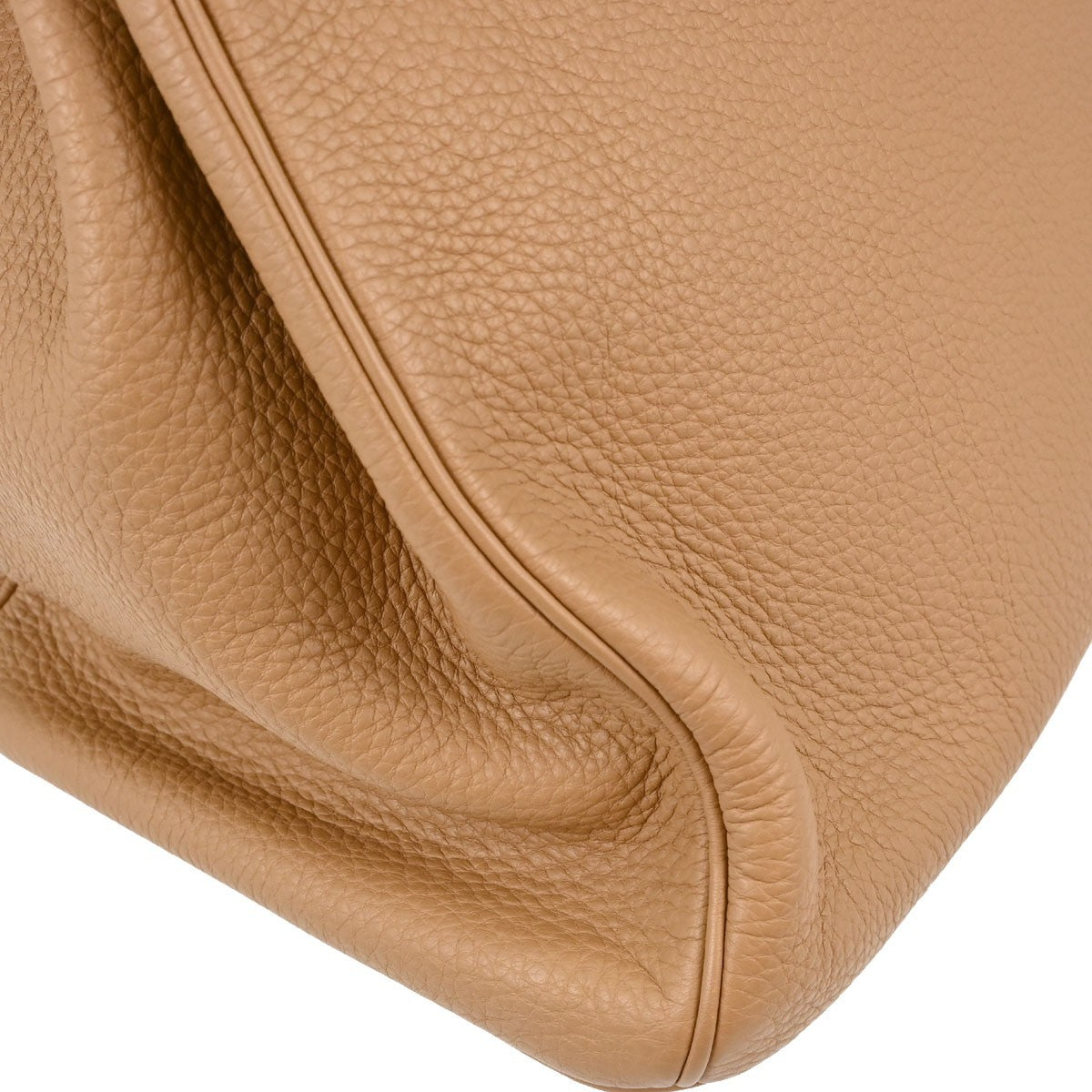 Hermes Birkin Brown Togo With Palladium Hardware Camel Leather Handbag (Pre-Owned)