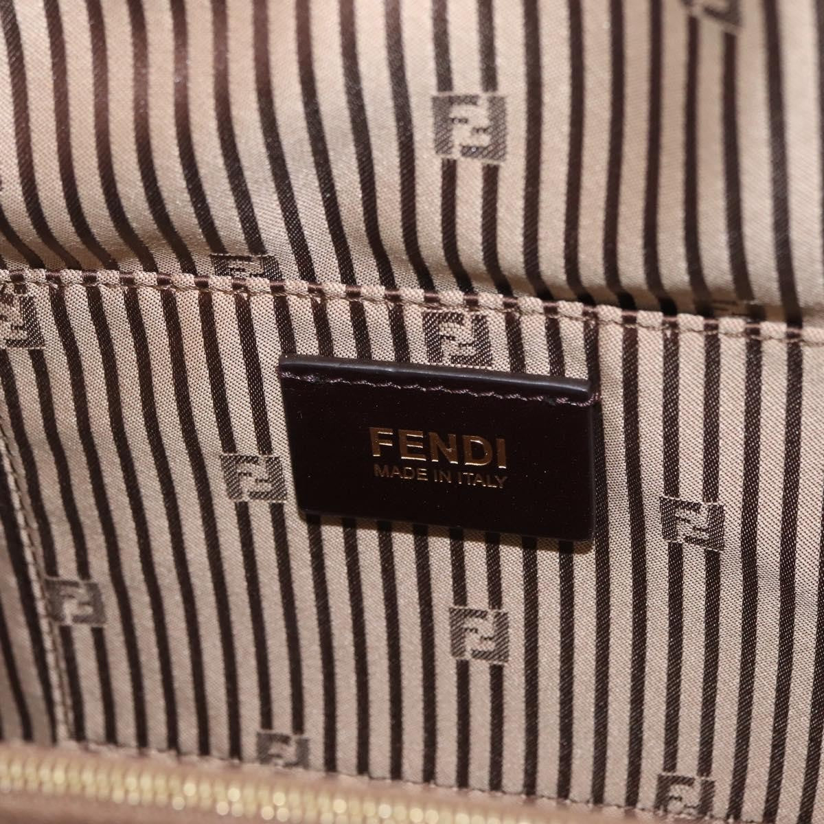 Fendi Chameleon Satchel Leather Beige Leather Handbag (Pre-Owned)