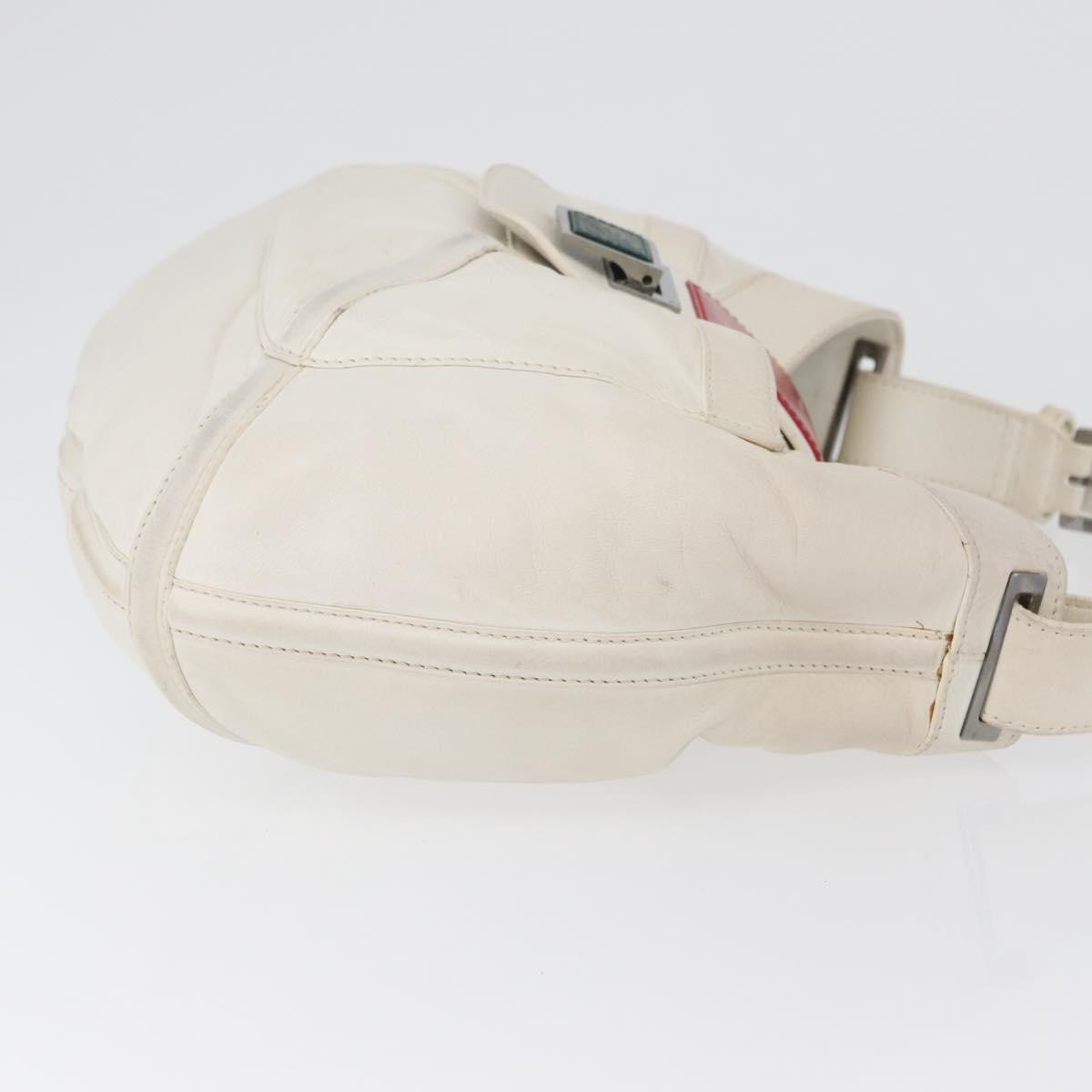 Loewe Anagram Leather White Leather Shoulder Bag Bag (Pre-Owned)