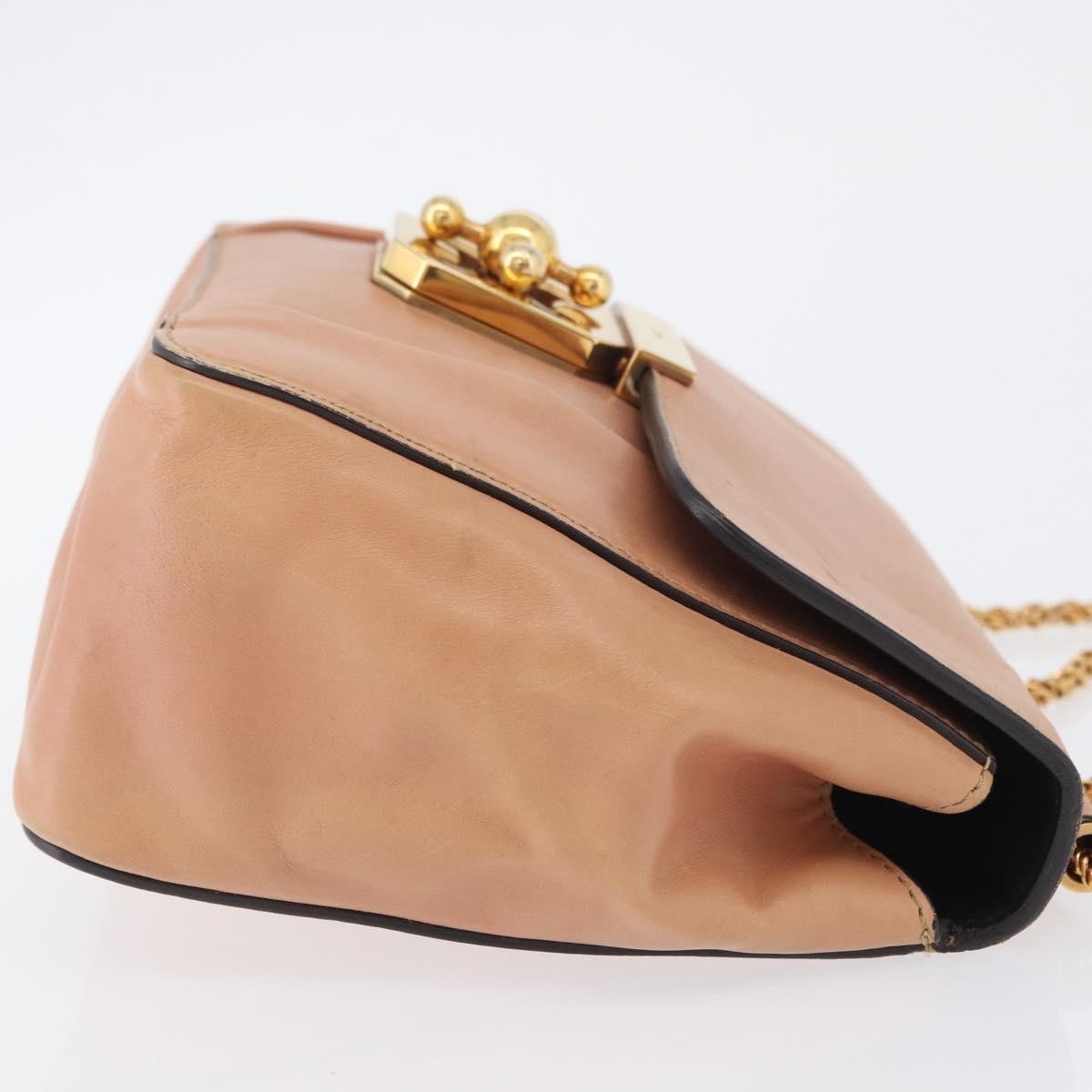 Chloe Elsie Chain Leather Pink Leather Shoulder Bag Bag (Pre-Owned)