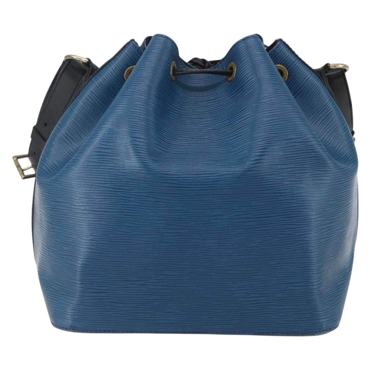 Louis Vuitton Bicolor Petit Noe Epi Leather Blue Leather Shoulder Bag Bag (Pre-Owned)